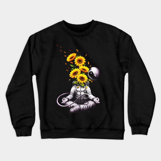 Meditation Astronaut Spring Crewneck Sweatshirt by Tobe_Fonseca